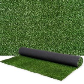 5ft x 10ft Artificial Turf Mat with Drainage Holes. Thick Fake Grass with Rubber Backing, Ideal for Indoor/Outdoor Pet Areas, Garden, Lawn