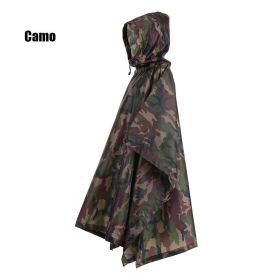 Waterproof 3-in-1 Raincoat Backpack Cover for Hiking, (Color: Camo)