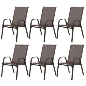 4 Piece Patio Chairs, Outdoor Camping Chairs with Breathable Textilene Fabric (Color: as Pic)
