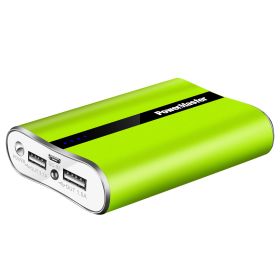 PowerMaster 12000mAh Portable Charger with Dual USB Ports 3.1A Output Power Bank Ultra-Compact External Battery Pack Fast Charging for IOS Phone Sa (Color: Green, size: One size)
